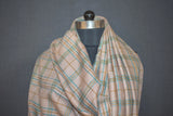 Handwoven pashmina check shawl 40x80 inch