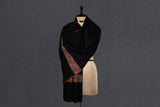 Antique pashmina stole black