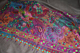 Hand embroidered pashmina shawl palla 40X80 inch