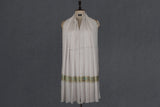 Embroidered fine wool stole 28x80 inch