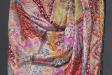 Pashmina kalamkari hanmade shawl 45x85 inch mehrab