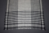 Pashmina handwoven check stole 28X80 inch