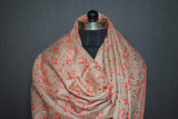 Fine wool Embroidered shawl 40x80 inch