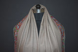 Pashmina Hand embroidered designdar shawl 40X80 inch