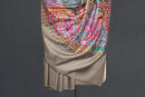 Hand embroidered pashmina shawl palla 40X80 inch