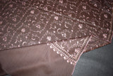Fine wool Embroidered shawl 40x80 inch