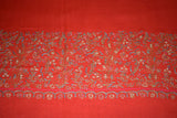 Embroidered fine wool stole 28x80 inch