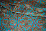 hand embroidered shawl firozi jammawar fine wool 40x80 inch