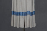 Embroidered fine wool stole 28x80 inch