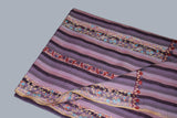 Fine wool Embroidered stripes shawl 40"x80"