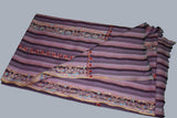 Fine wool Embroidered stripes shawl 40"x80"