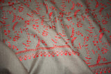 Fine wool Embroidered shawl 40x80 inch