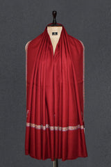 Hand embroidered pashmina shawl maroon 40X80 inch