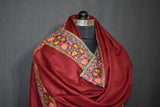 Pashmina embroidered stole 28x80 inch