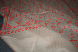 Fine wool Embroidered shawl 40x80 inch