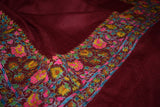 Pashmina embroidered stole 28x80 inch