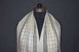 Pashmina check stole handwoven 28x80 inch