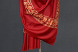 Fine wool Embroidered shawl 40"x80"