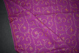 Embroidered fine wool purple stole 28x80 inch