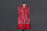 Pashmina hand embroidered red shawl 40X80 inch