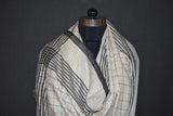 Pashmina check stole handwoven 28x80 inch