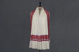 Pashmina Hand embroidered paldar white shawl 40"x80"