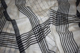 Pashmina check stole handwoven 28x80 inch