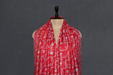 Pashmina hand embroidered red shawl 40X80 inch