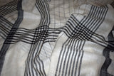 Pashmina check stole handwoven 28x80 inch