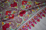 embroidered pashmina jamawar shawl 40X80 inch