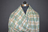 Handwoven pashmina check shawl 40x80 inch