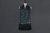 Embroidered fine wool black jall stole 28x80 inch