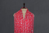 Pashmina hand embroidered red shawl 40X80 inch