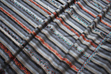 hand made Embroidered stripes shawl 40"x80"