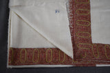 Embroidered pashmina white border shawl 40X80 inch