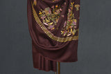 Fine wool Embroidered shawl 40"x80"
