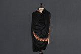 Hand embroidered pashmina shawl black chinar 40X80 inch