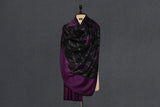 Handwoven pashmina ekat shawl 40x80 inch purple