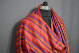 Hand woven pashmina stripe shawl 40x80 inch NOOR