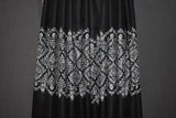 Pashmina Hand embroidered black noor shawl 40"x80"