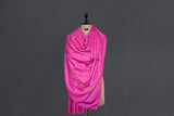 Hand embroidered pashmina jallwork shawl 40X80 inch pink