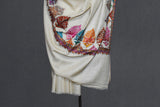 Pashmina hand embroidered shawl designdar 40x80 inch