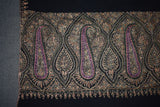 Fine wool Embroidered shawl TAJDAR 40x80 inch