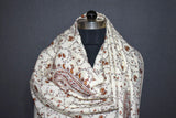 Fine wool Embroidered shawl 40x80 inch