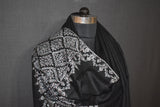 Pashmina Hand embroidered black noor shawl 40"x80"