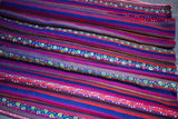 hand Embroidered womens purple stripe shawl 40"x80"