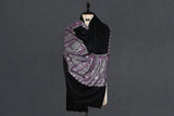 Pashmina Hand embroidered paldar black shawl 40"x80"