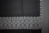 Pashmina Hand embroidered black noor shawl 40"x80"