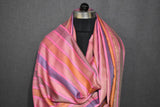 Hand woven pashmina stripe shawl 40x80 inch NOOR