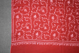 Embroidered fine wool stole 28x80 inch